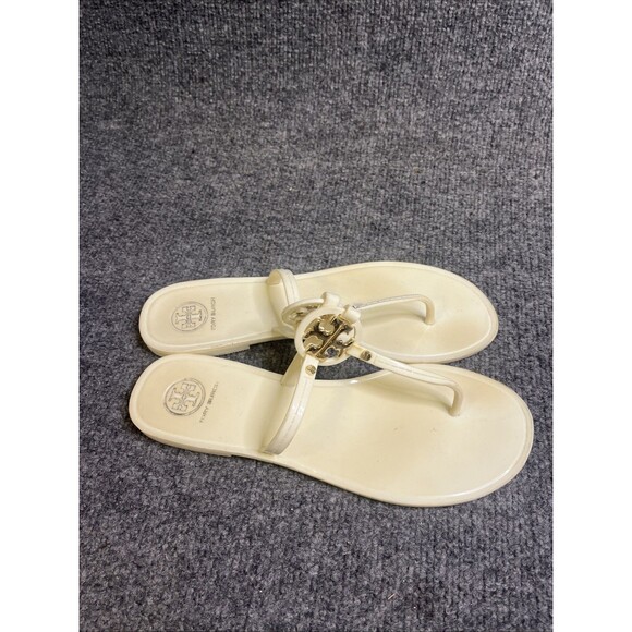 Tory Burch Mini Miller Flat Jelly Thong Sandals Womens US 8M Ivory - Picture 2 of 6